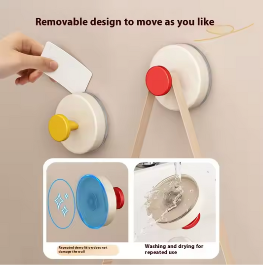 Rotating Vacuum Suction Wall Hook (Pack of 4)
