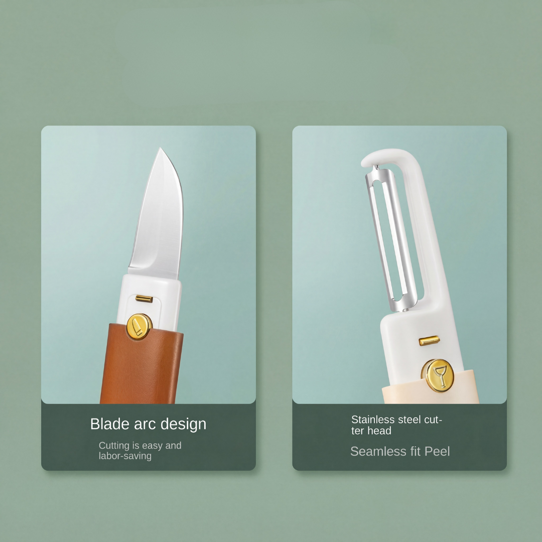 Mini Fruit Knife + Peeler Combo | Compact & Travel-Friendly