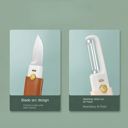 Mini Fruit Knife + Peeler Combo | Compact & Travel-Friendly