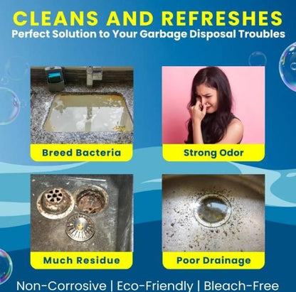 LemonBlast Deep Clean Drain Bubble Tablets – Lemon Fresh (24 pcs)