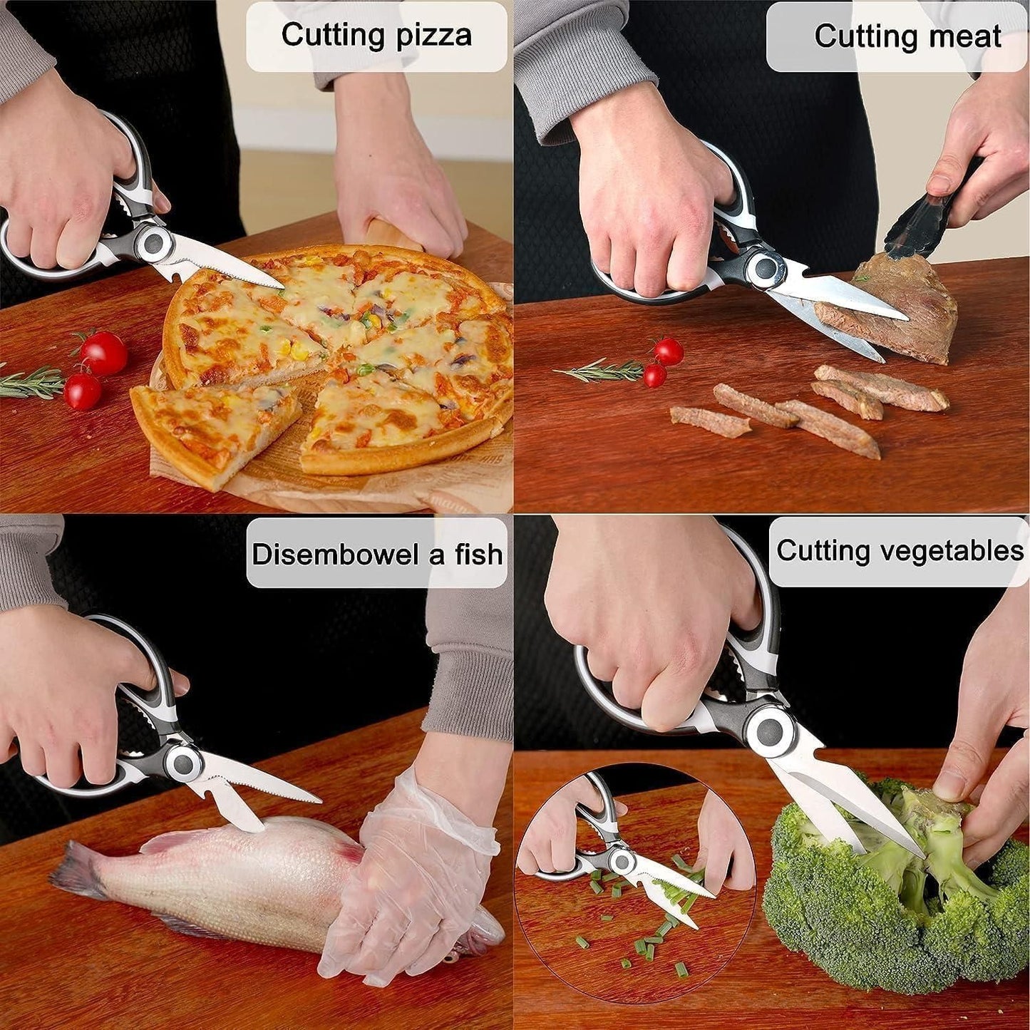 Multi-Function Kitchen Scissors – Meat, Veg & Bone Cutter
