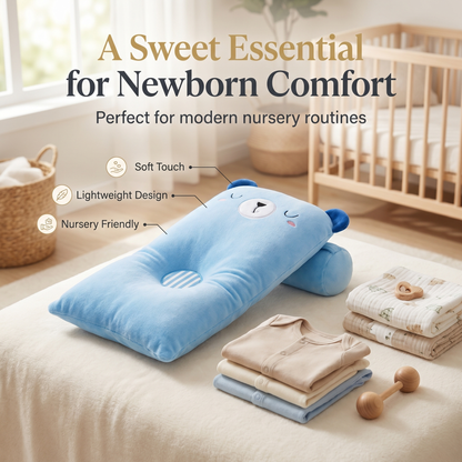 Cradle-Cup 360° Soft Cartoon Head-Shaping Pillow for Babies