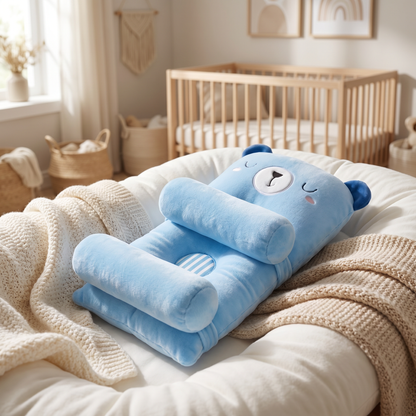 Cradle-Cup 360° Soft Cartoon Head-Shaping Pillow for Babies