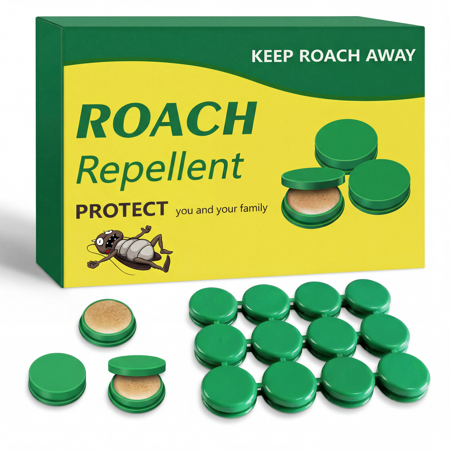 Roach Control Gel Discs – Long-Lasting Repellent (24 pcs)