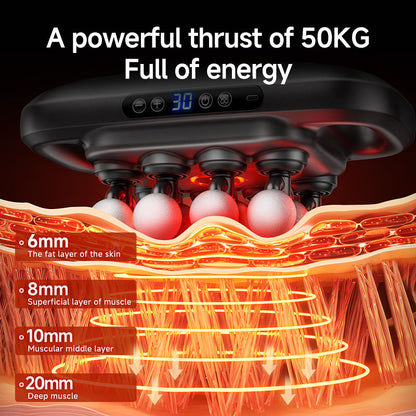 Hand held Deep Tissue Muscle Massager with 16 Heads