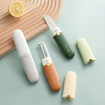 Mini Fruit Knife + Peeler Combo | Compact & Travel-Friendly