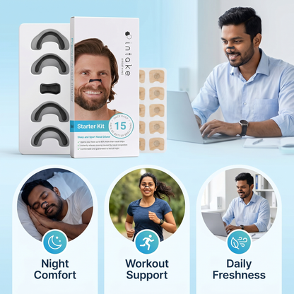 BreatheEasy Nasal Dilator Starter Kit for Better Sleep & Clear Breathing
